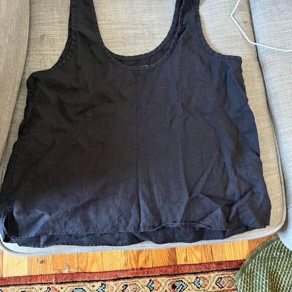 Everlane Black Linen Tank Top - Picture 2 of 2